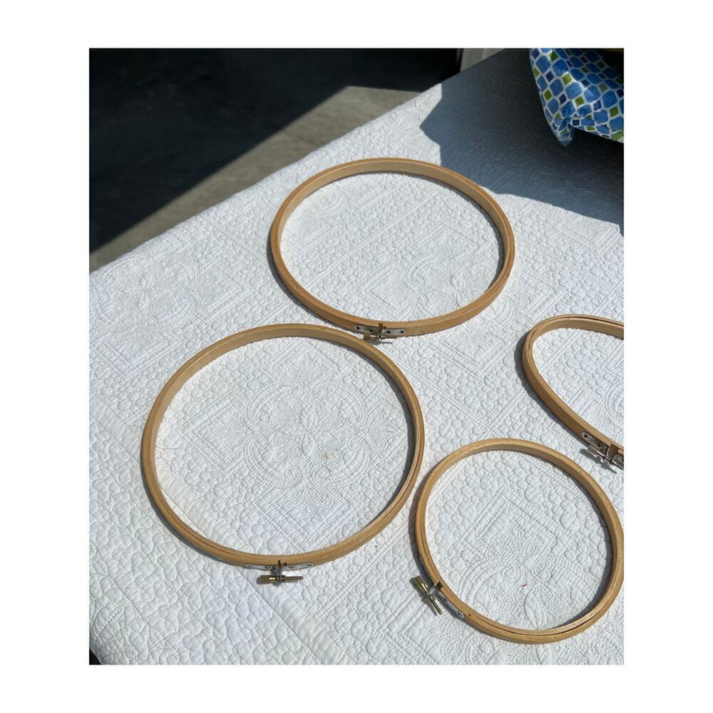 Wooden embroidery hoops-